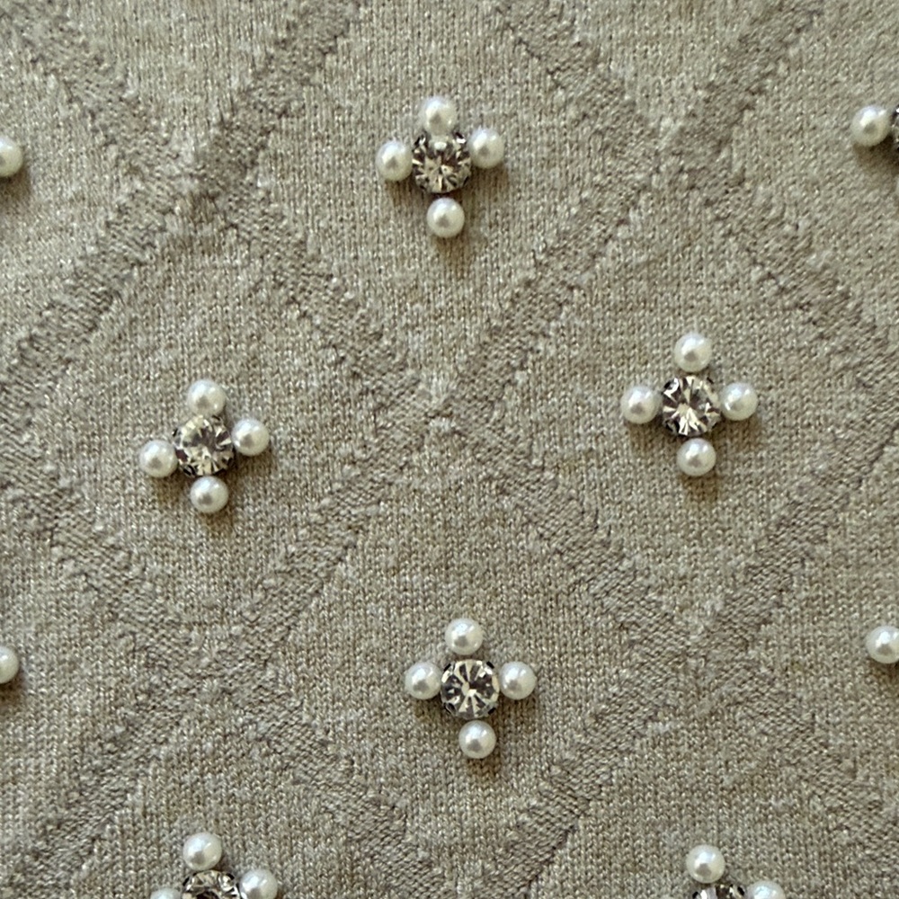 ⭐️ Firm Price ⭐️ Heather Olive Medium Embellished Sweater - Picture 3 of 5